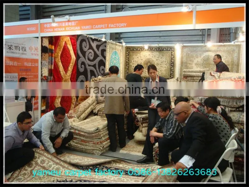 wool & silk carpet guangzhou factory handmade art woo l& silk carpet luxery palace carpet