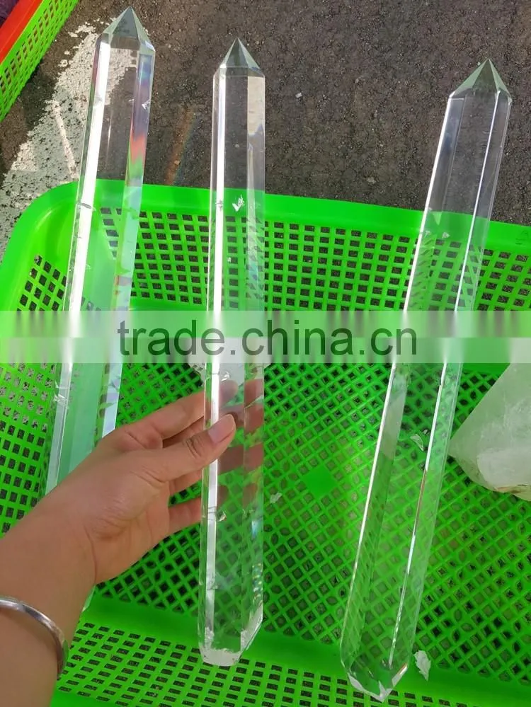 Wholesale Long Shape K9 Crystal Obelisk Custom K9 Clear Crystal Wand