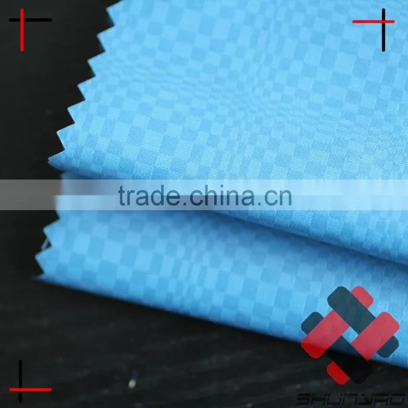 jacquard nylon taffeta fabric with shiny pu coating