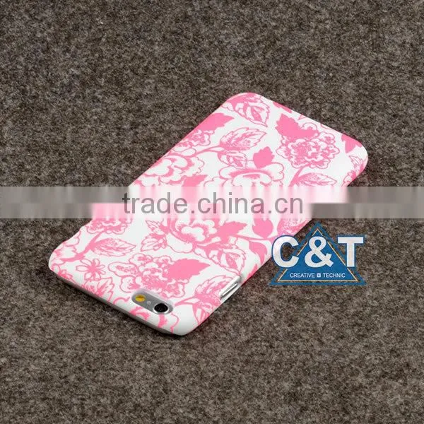 C&T Glow in the night dog shape hard case with imd printing design for iphone 6 plus