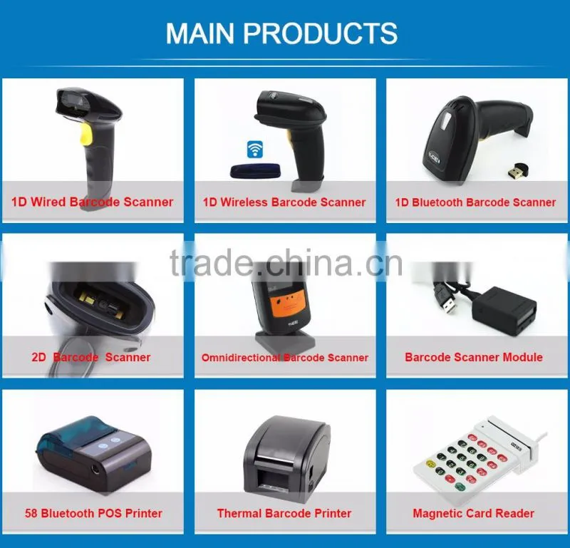 Wireless Handheld 32bit Phone and Computer Reader Laser Barcode Scanner