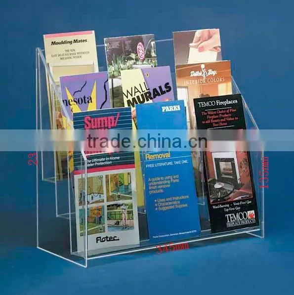 A3 Acrylic brochure holder with divider