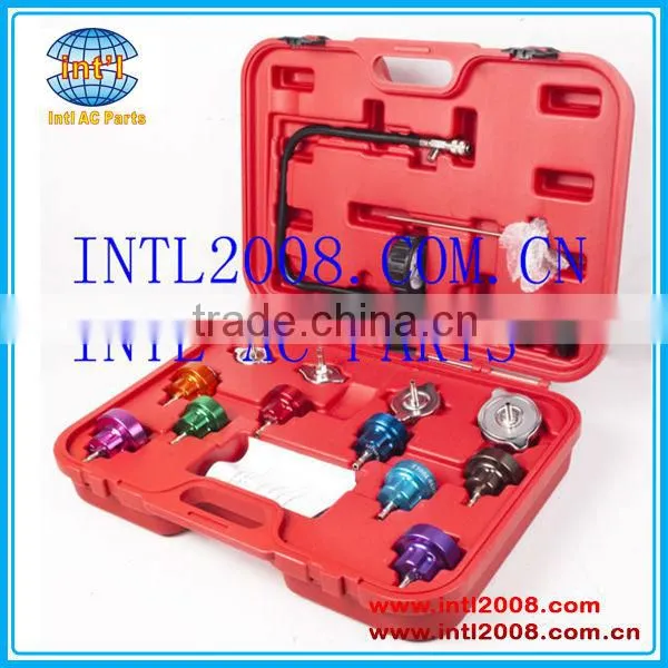 Auto Cooling System Radiator Cap Pressure Head Gasket Test Leak Detector /Tester Kit Pump Gauge Adapters