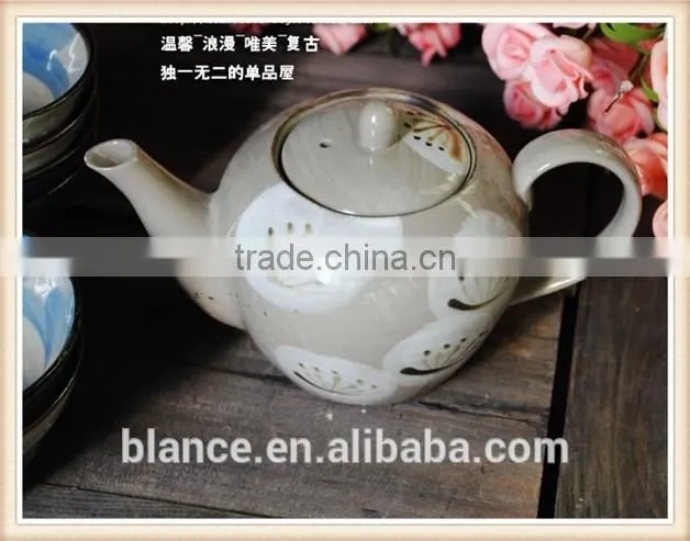 ceramic Vintage tea pot with painting