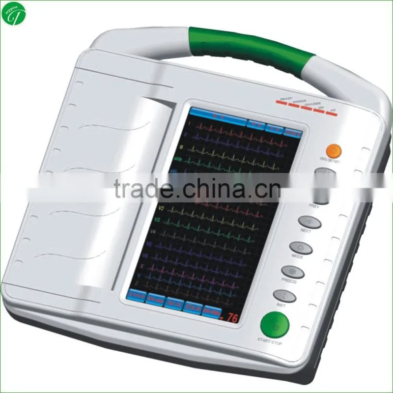Cheap 1/3/6/12 channels 12 leads ECG/ Devices/10 inch Large Touch Screen Medical ECG machines Electrocardiograph price
