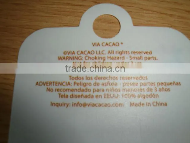 Pantone Colors Printing White PVC or Matt PVC Tag Card SCPC190