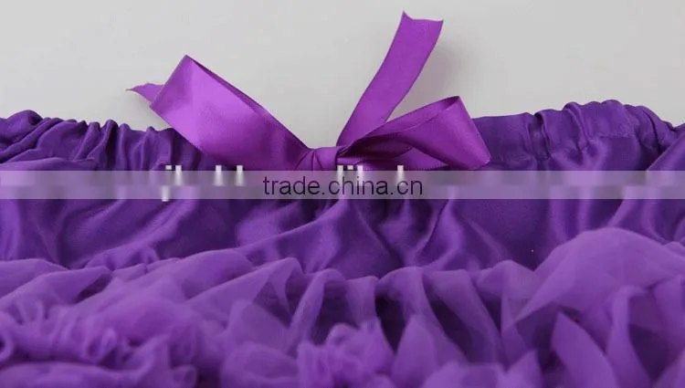 Purple Ruffled Fluffy Tutu Skirt With Bow