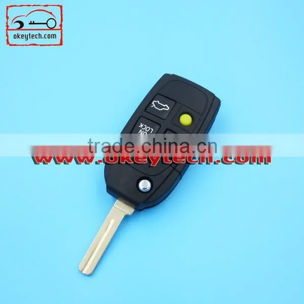 High Quatity Volvo flip remote key shell Car Key Volvo flip 4 button remote key shell