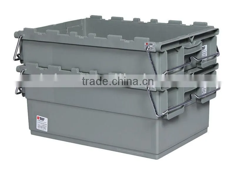 600*400*260mm Heavy Duty Plastic Bin with Bars for Material Hnakding