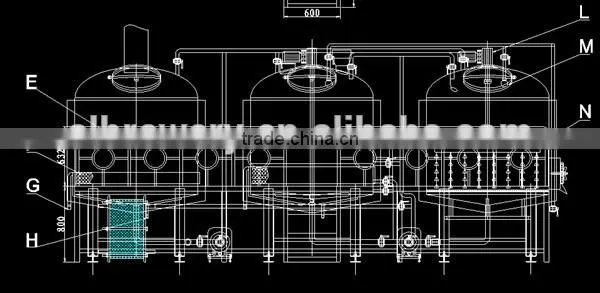 high quality beer brewing system with malt crush system , brew house, conical fermenter