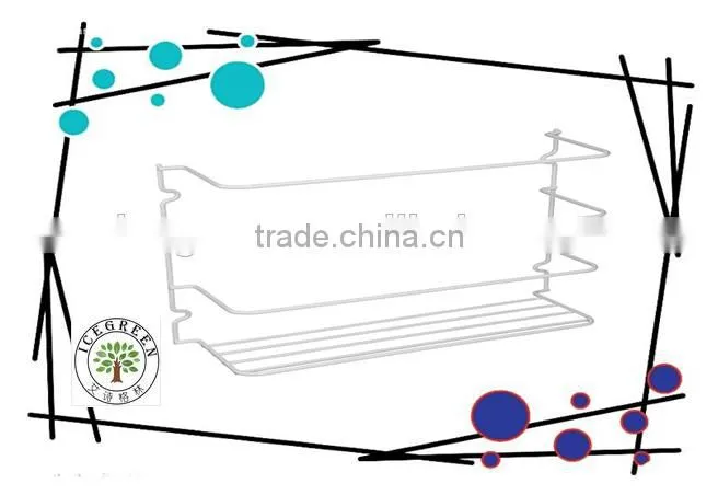 Sturdy Epoxy Coated Steel White Wall or Door Wrap Rack/ Organizer