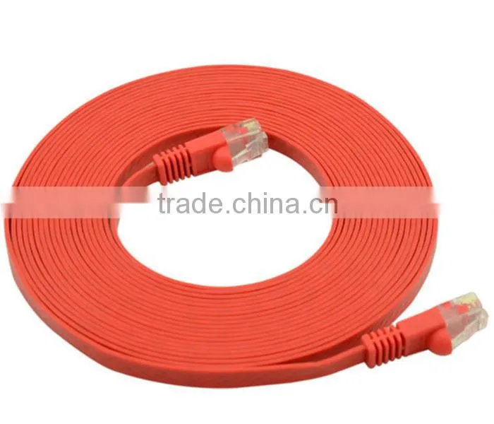 15-5 Ft Cat6 Flat Black Ethernet Cable Molded Snagless Patch Cable