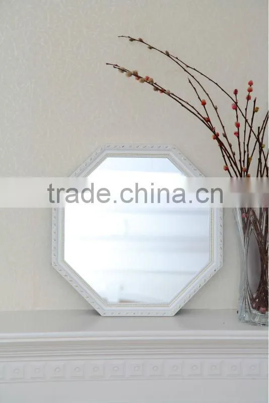 Octagonal golden embossed hanging wall mirrors wholesale