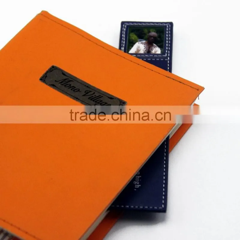 Low Price Fashion PU Leather Bookmark with Little Frame