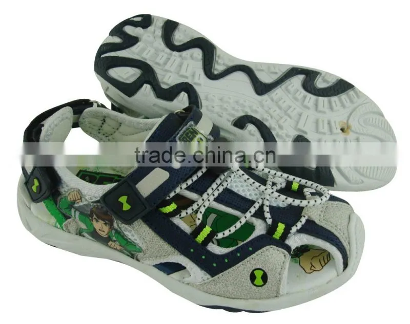 2015 sports kids Hollow out rope sandals with ben 10 cartoon