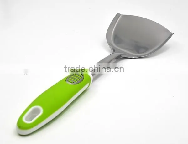 Modern design handle Super quality commercial stainless steel Chinese turner