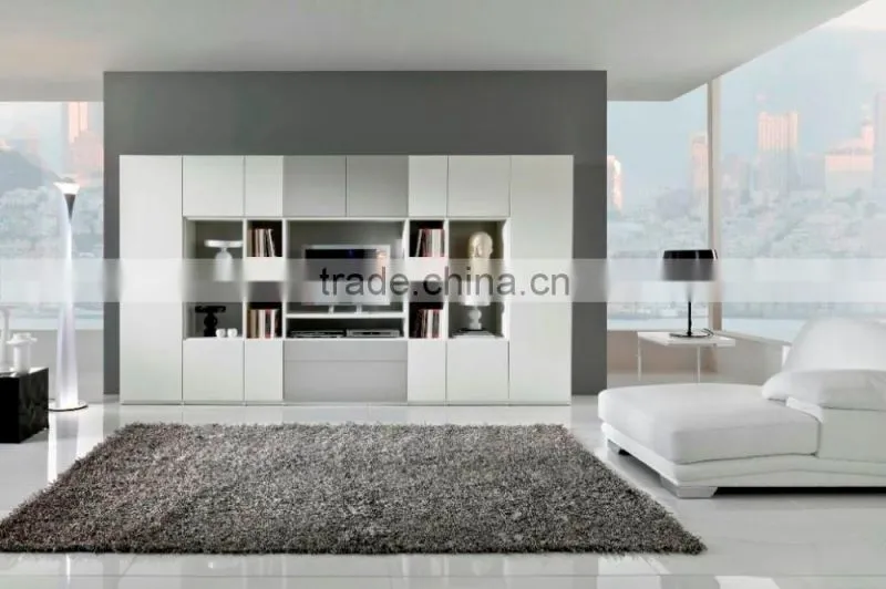 New design high gloss white simple tv stand wood tv cabinet