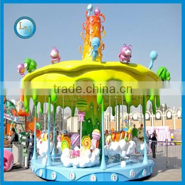 Fairground rides merry go round equipment Candy Carousel Horse Rides for sale