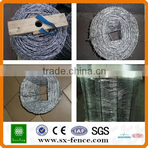 ISO,SGS,BV Anping shunxing factory high quality galvanized barbed wire