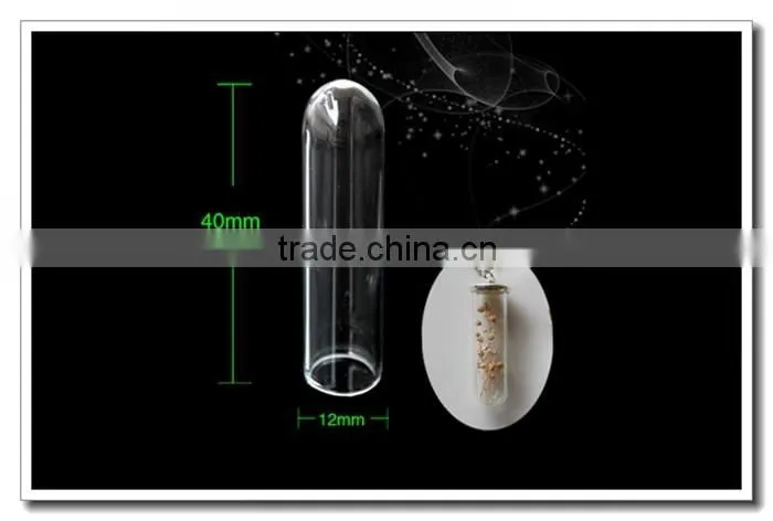 Vintage Glass Dome/ Vintage Display/ Wedding Decor 55mm vial glass tube bottle with 15mm open month DIY hollow clear glass vial
