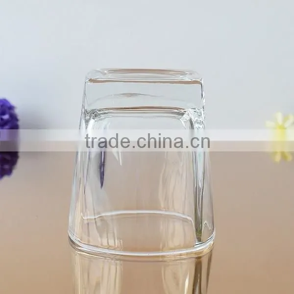 Square whisky glass cup from Bengbu Glassware