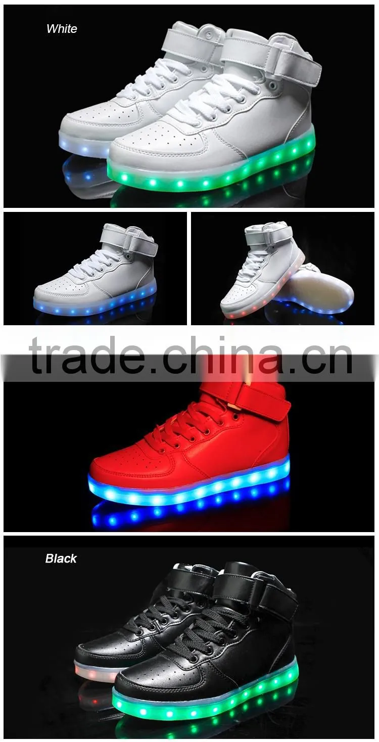 Hot Selling China Supplier MOQ1 HIgh Neck Shoes LED Light Up Shoes