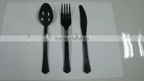 plastic cutlery set,yellow plastic cutlery