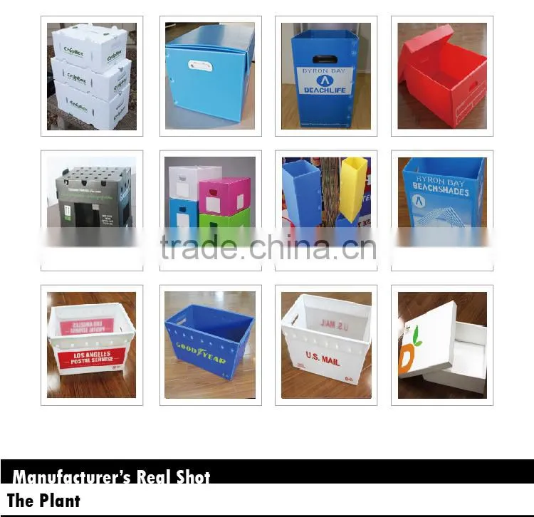 offering polypropylene material plastic corrugated box in Shanghai factory