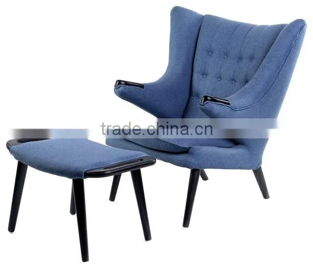 Replica Hans J. Wegner Teddy Papa Bear Chair with ottoman