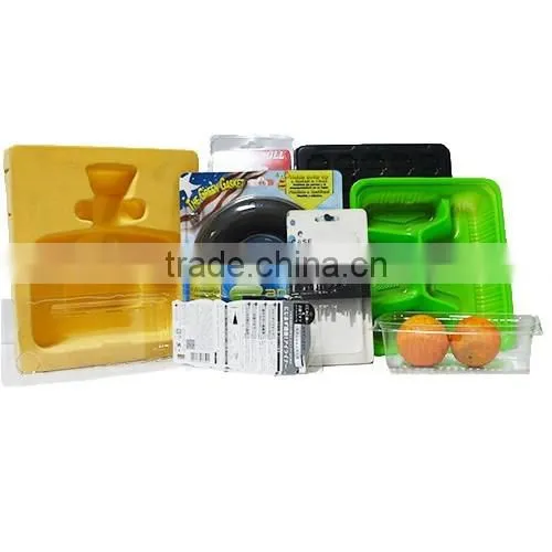 plastic blister packaging,standed PVC/PET clamshell with printing card