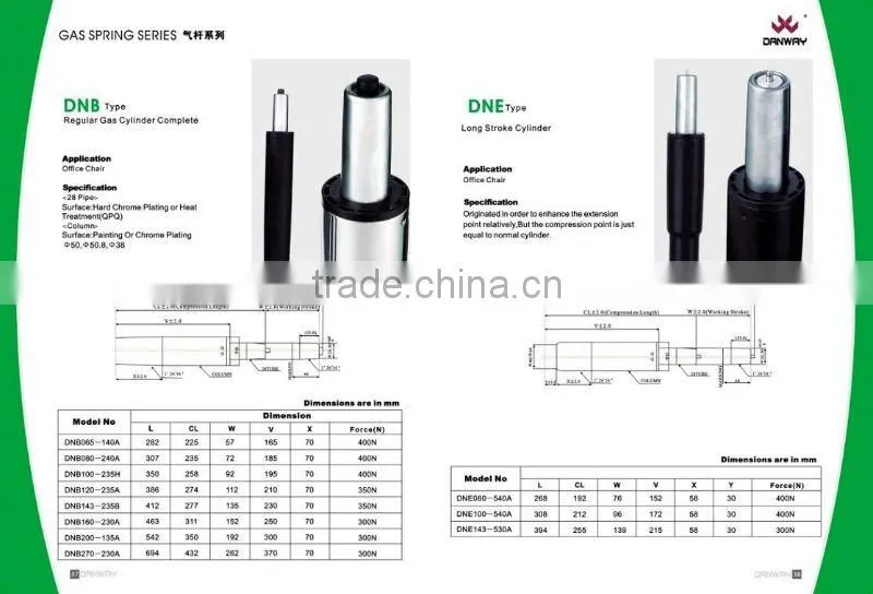auto return height adjustable gas lift
