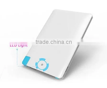 Promotional gife Super Slim Customized logo 5000mAh Portable Credit Card power bank