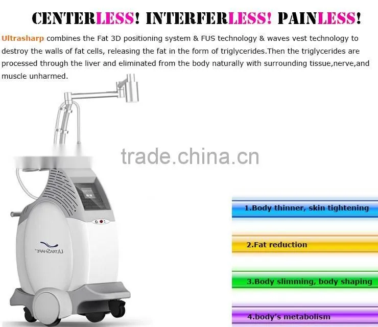 Fast result Ultrashape technology clinically proven FDA cleared hifu ultrasound machine FOR body slimming
