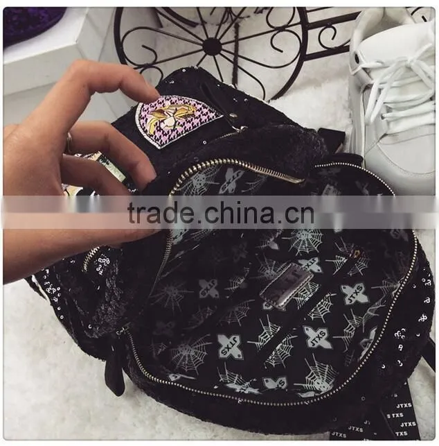 Trendy girl sequin cute backpack bag for high school girls(BP16-014)