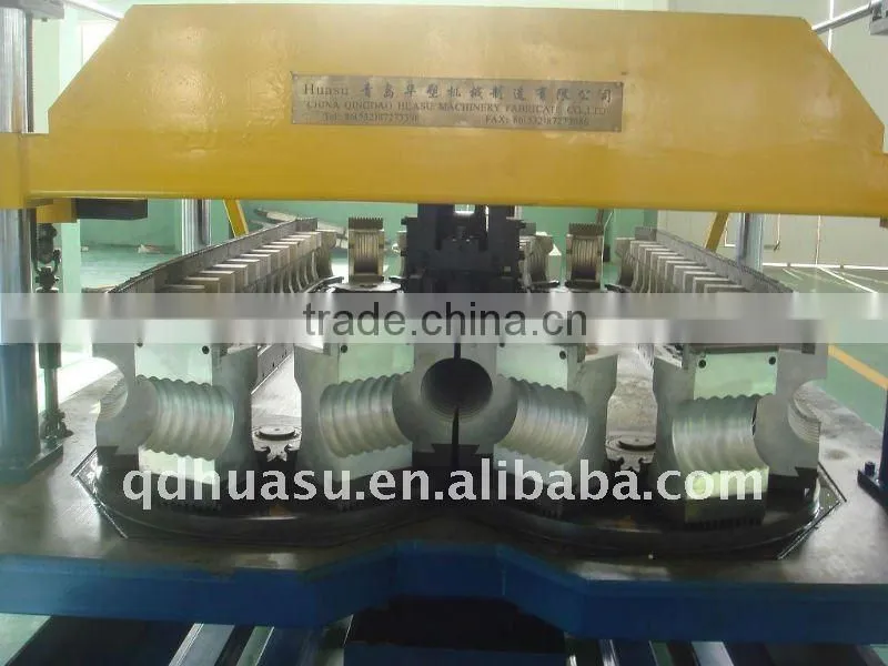 Plastic Drainage Pipe Machinery UPVC Double Wall Corrugated Pipe Extrusion Line