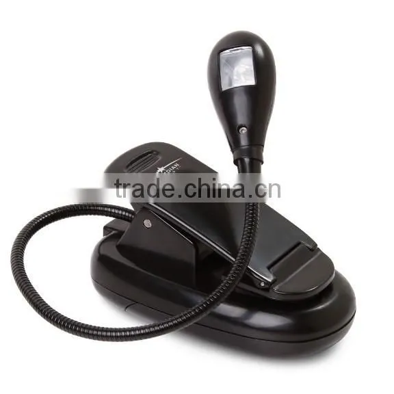 Gooseneck Novelty Clip USB LED Table Lamp With 1 LED Bulb 2-Level Brightness Travel Light Task Lighting