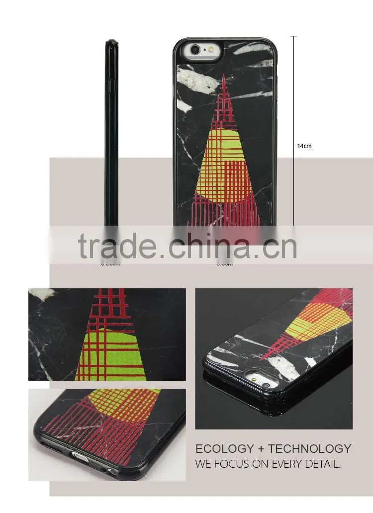Black Marble Case custom TPU phone case for iPhone 6 6s 6 plus 6s plus, multicolor real marble OEM phone case