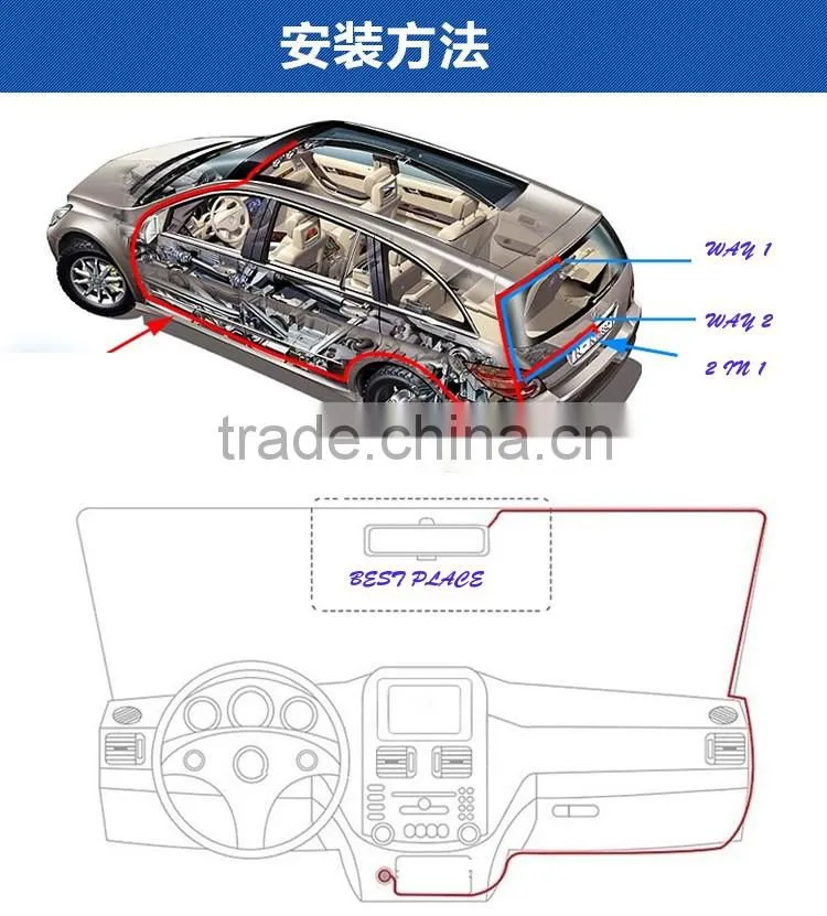 hd dual view car camera car dashboard camera G-sensor Night Vision Vehicle DVR Camcorder