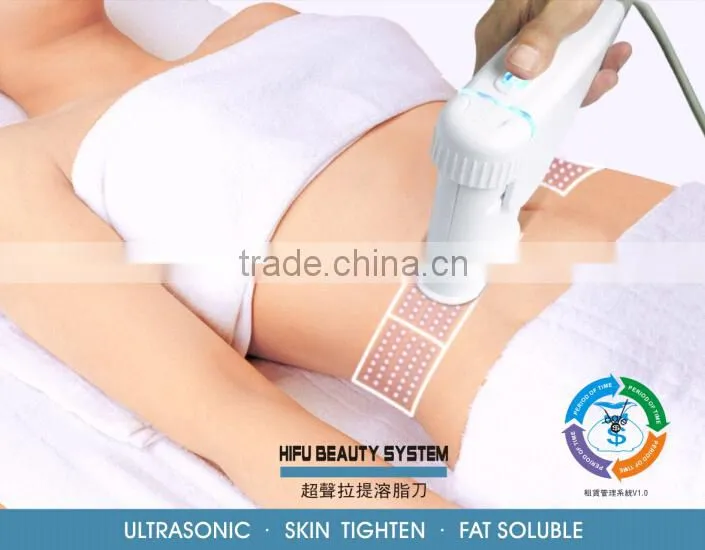 HIFU ultrasound face neck lifting and 13mm HIFU body slimming machine
