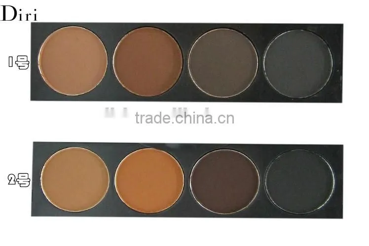 Three color sable hair single eyebrow brush with palette