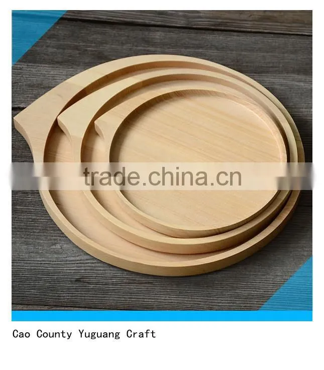 engraving wooden plates set of 3 pieces varnished wooden plates