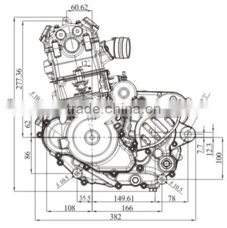 Genuine atv/motorcycle water cooled 4 stroke 4 valves 250cc motorcycle engine