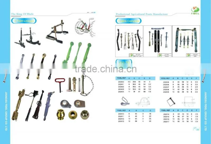 oem custom stainless steel zinc plated tractor link pin,tractor king pin supplier