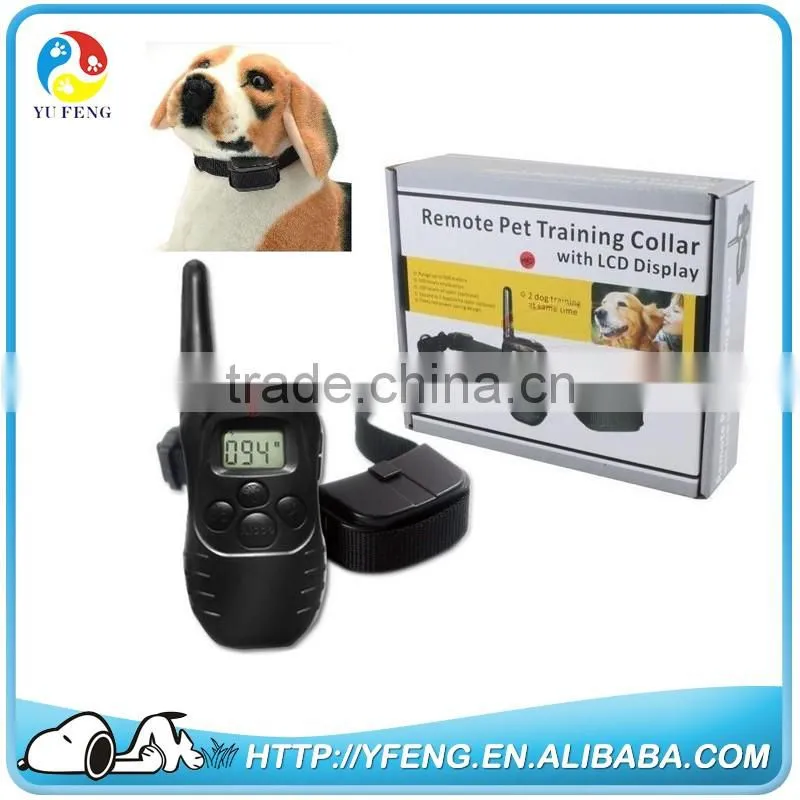 Remote control Waterproof LCD Electronic Shock Remote Dog Collar Electric Pet training collar Pet Trainer with Belt