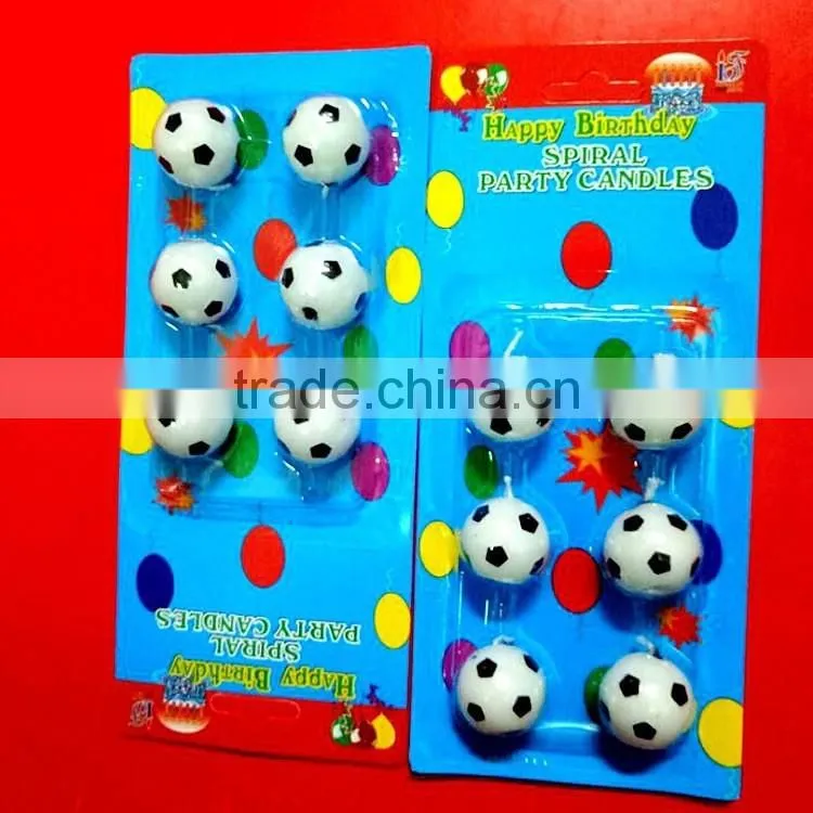 Football shaped birthday candles for party