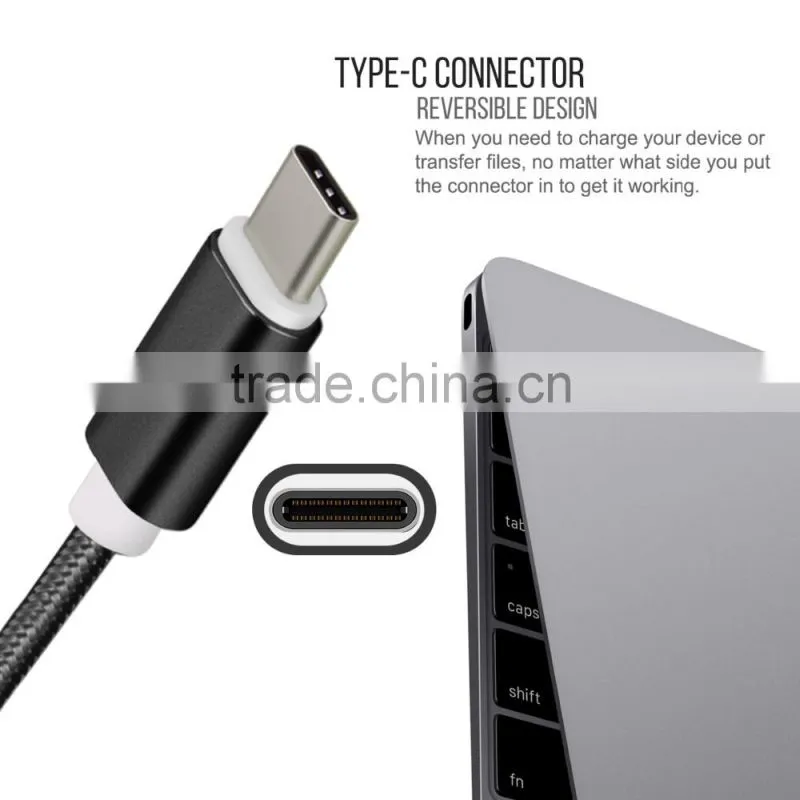 Voxlink od=3.3mm fast charging Gold plated usb type c to type c charger cable male to male,0.5m/1m/1.5m/2m/3m optional