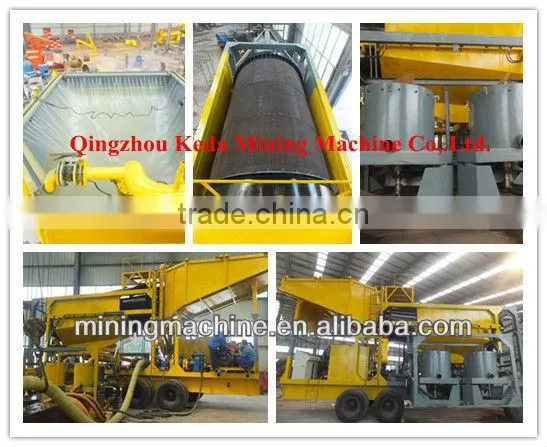 high capacity trommel scrubber machine, gold refining equipment, gold wash plant With Patent