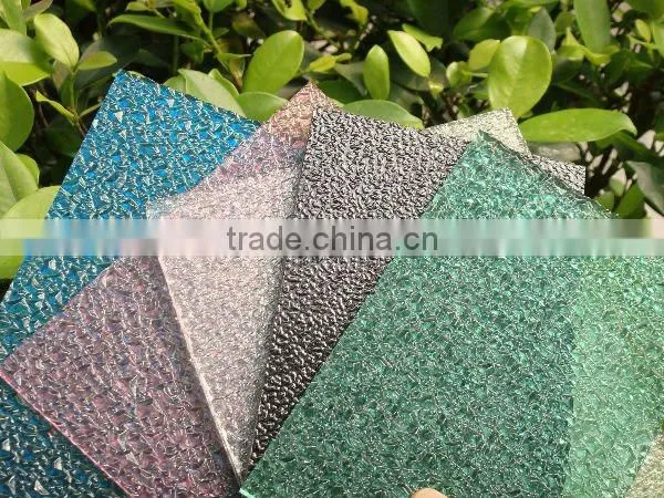 Polycarbonate embossed sheet, out diamond embossed sheet for decoration