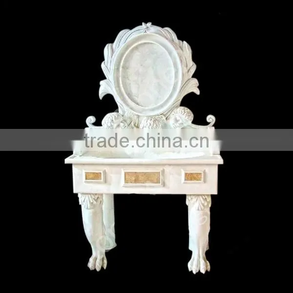 Angel Carved Marble Hand Wash Basin