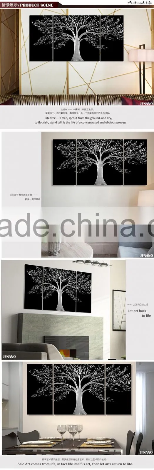 Fashion Wedding Decoration Life Tree Metal Painting Modern Art Wall Decor Wall Pictures For Living Room
